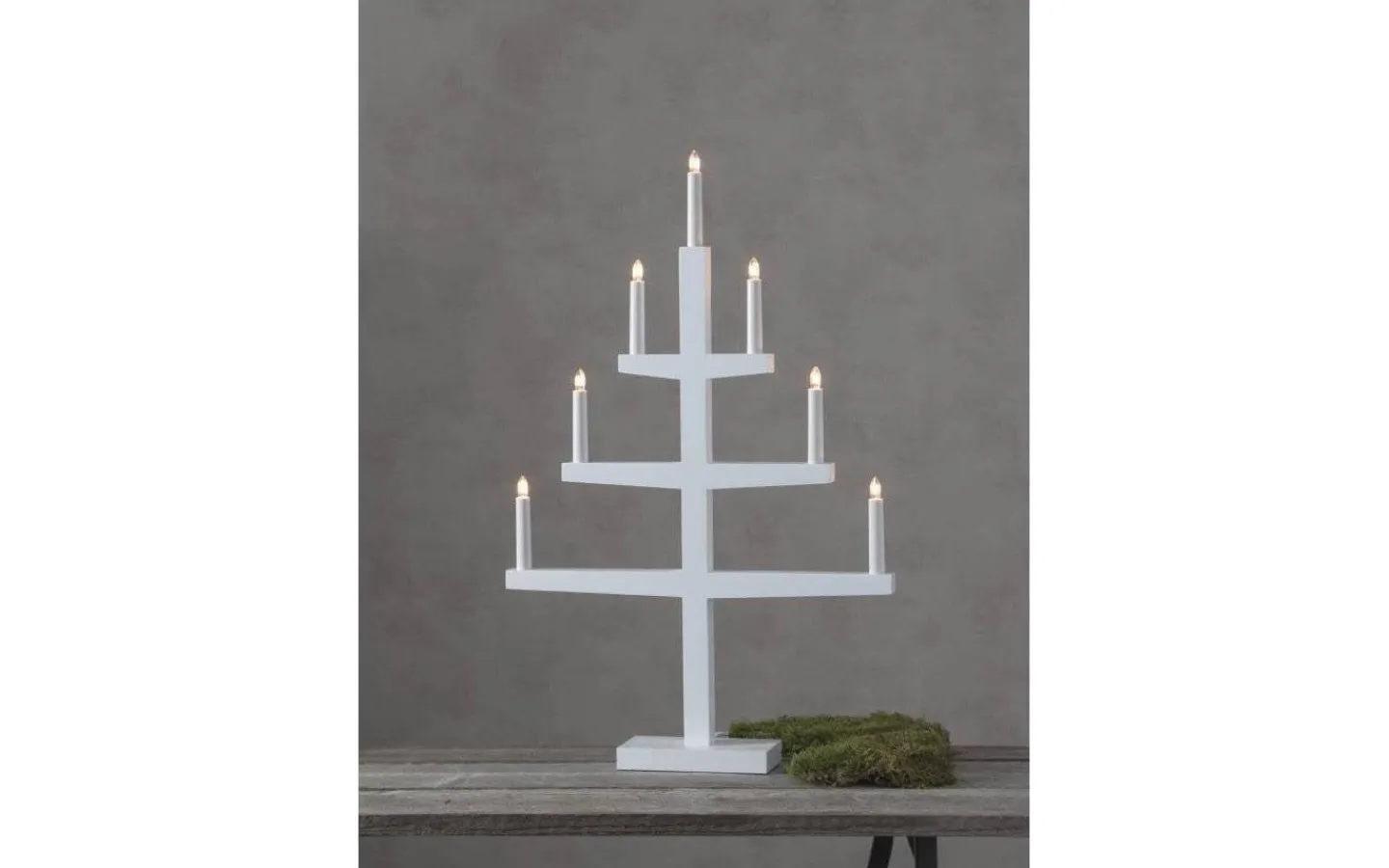 Star Trading Tripp Adventsljusstake Vit 77cm* Visa Alla Adventsljusstakar|Adventsljusstakar 61-120 Cm