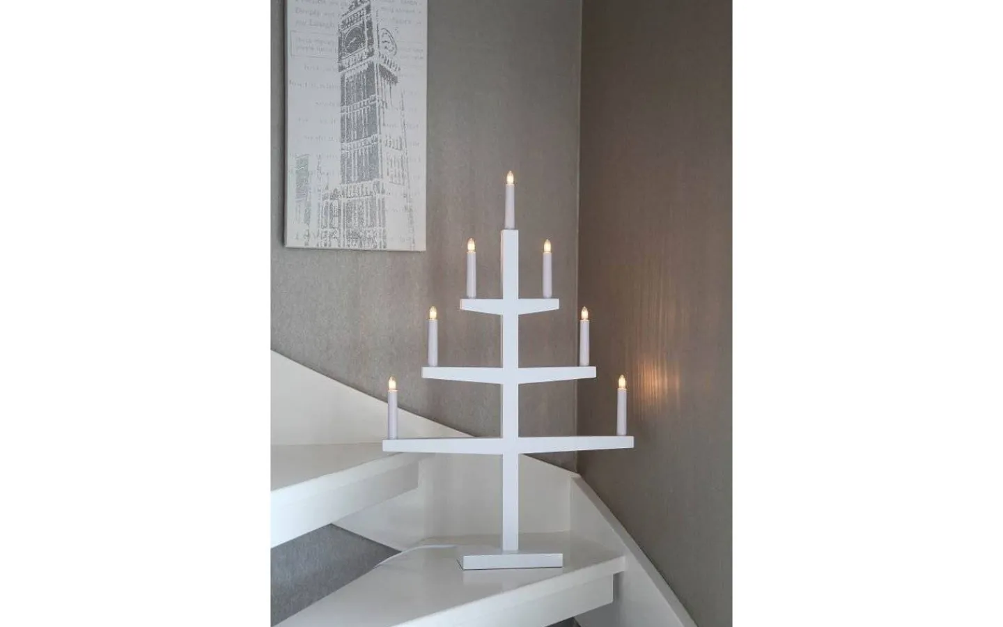 Star Trading Tripp Adventsljusstake Vit 77cm* Visa Alla Adventsljusstakar|Adventsljusstakar 61-120 Cm