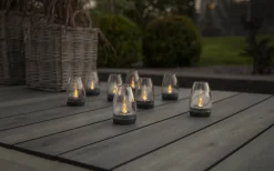 Solcellslampor Dekoration|Visa Alla Solcellslampor<Star Trading Tropea Solcellsdriven Ljuslykta 2-pack Grafit