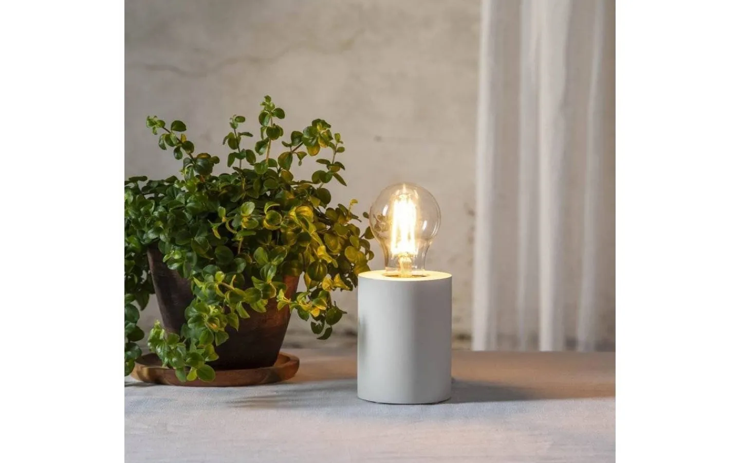 Star Trading Tub Bordslampa E27 10cm Vit* Vardagsrum|Bordslampor