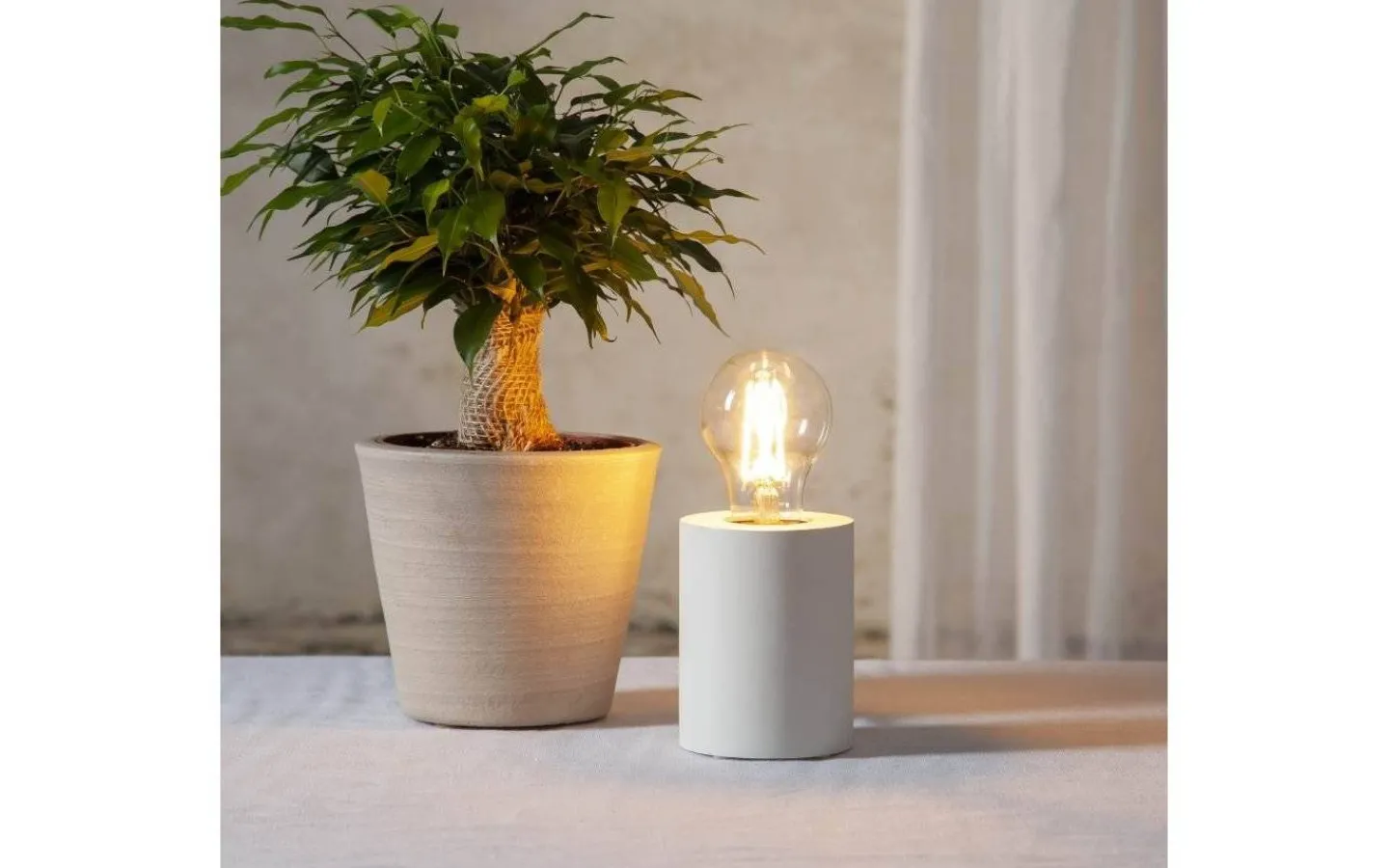 Star Trading Tub Bordslampa E27 10cm Vit* Vardagsrum|Bordslampor