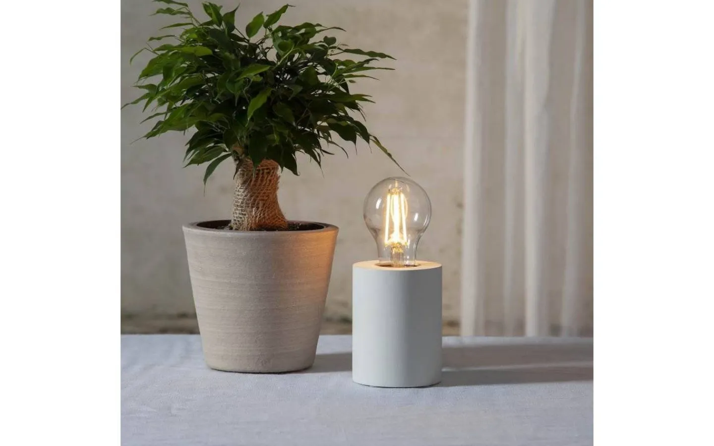 Star Trading Tub Bordslampa E27 10cm Vit* Vardagsrum|Bordslampor