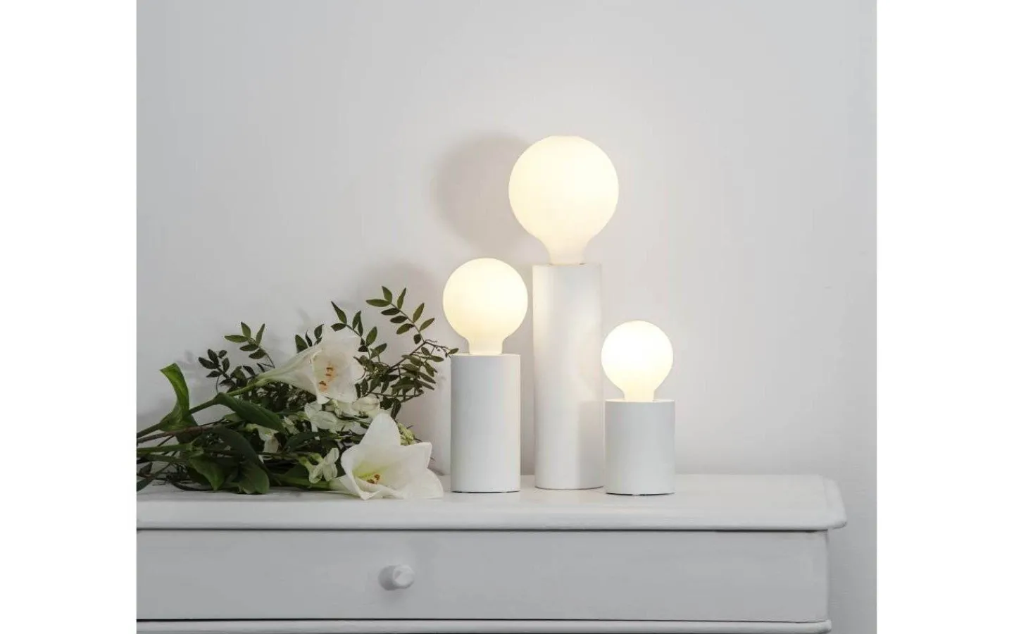 Star Trading Tub Bordslampa E27 10cm Vit* Vardagsrum|Bordslampor