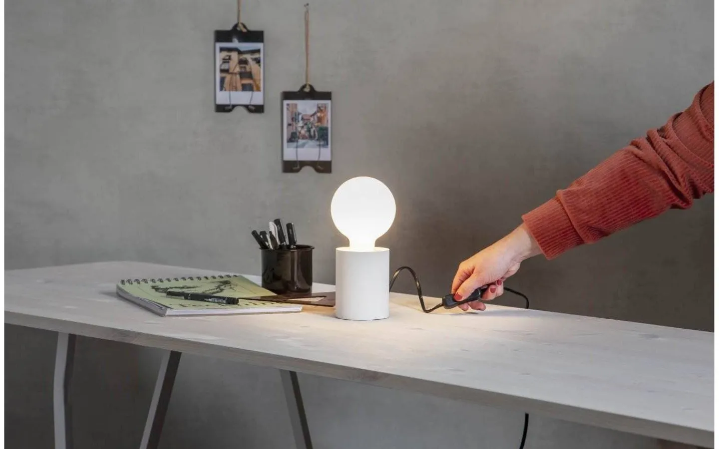 Star Trading Tub Bordslampa E27 10cm Vit* Vardagsrum|Bordslampor