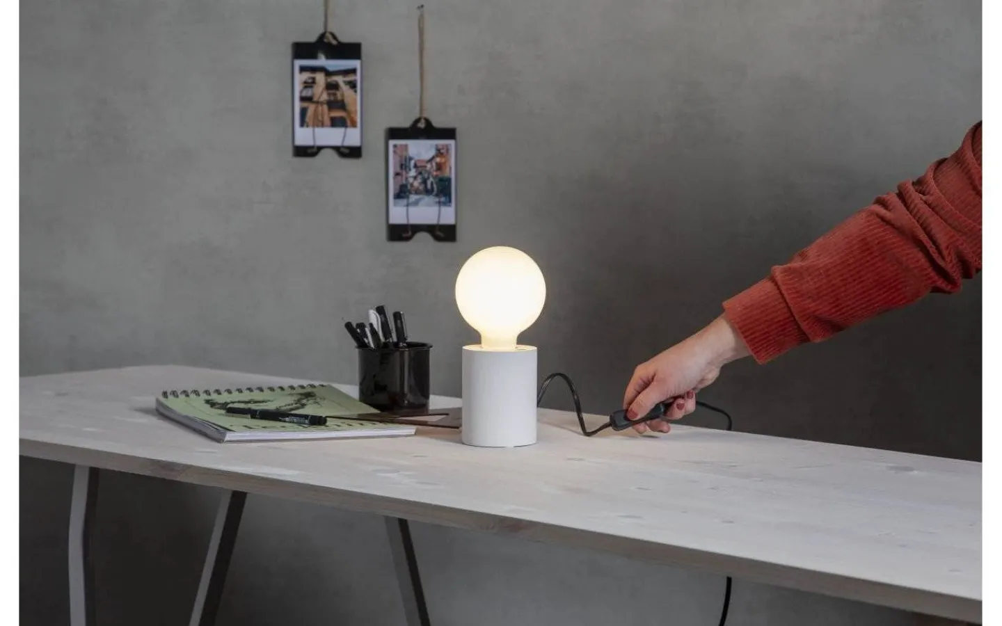 Star Trading Tub Bordslampa E27 10cm Vit* Vardagsrum|Bordslampor