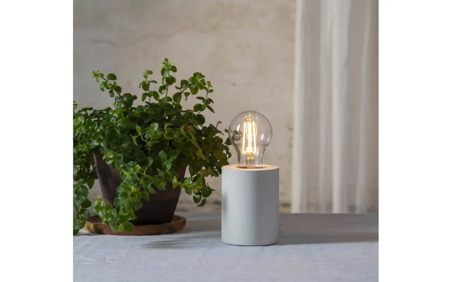 Star Trading Tub Bordslampa E27 10cm Vit* Vardagsrum|Bordslampor