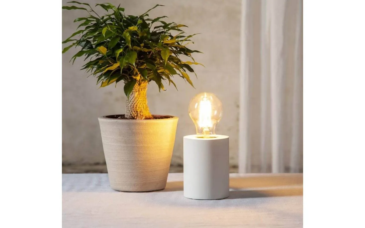 Star Trading Tub Bordslampa E27 10cm Vit* Vardagsrum|Bordslampor