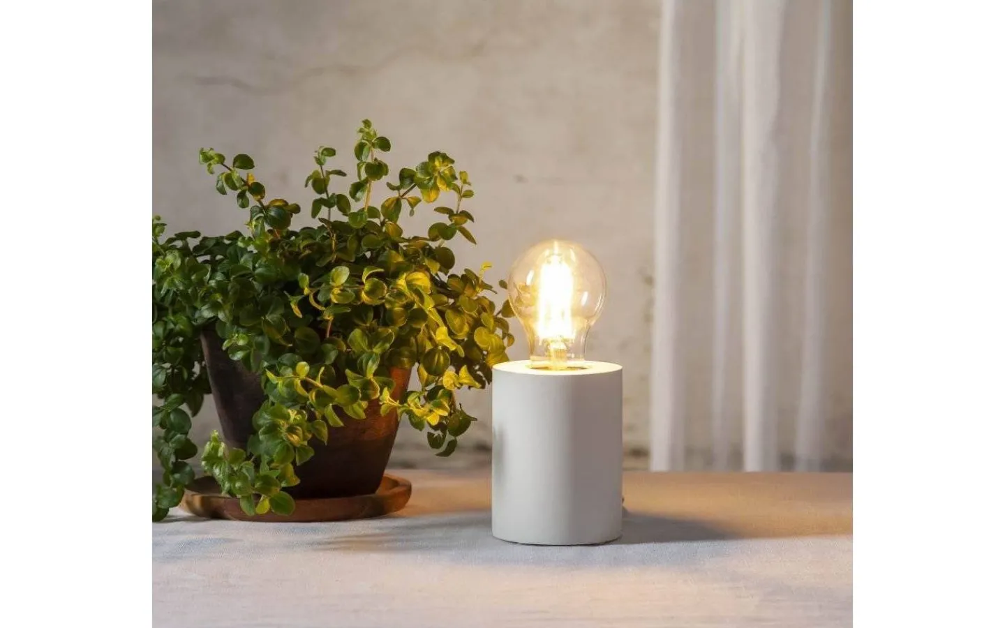 Star Trading Tub Bordslampa E27 10cm Vit* Vardagsrum|Bordslampor