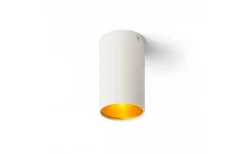 Rendl Tuba Takspotlight Matt Vit/Guld* Takspot Med 1 Lampa