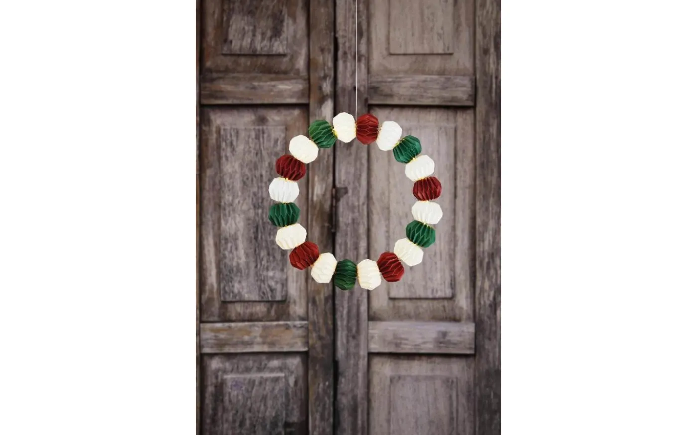 Tubby Batteridriven Dekorationsring 20L 48cm Vit/Grön/Röd