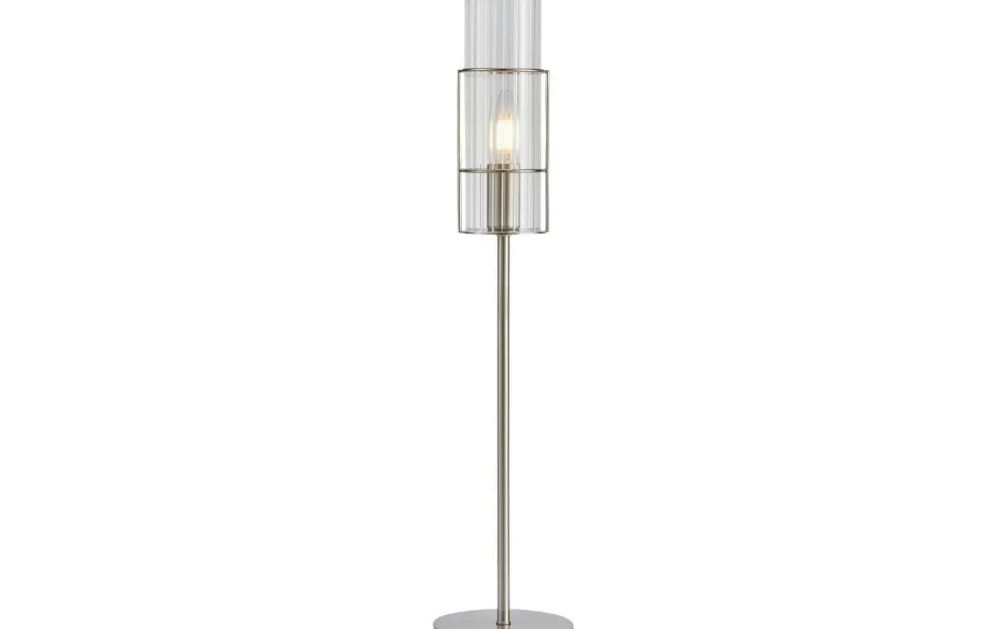 Markslojd Tubo Bordslampa 65cm Satin Nickel/Klar* Vardagsrum|Bordslampor