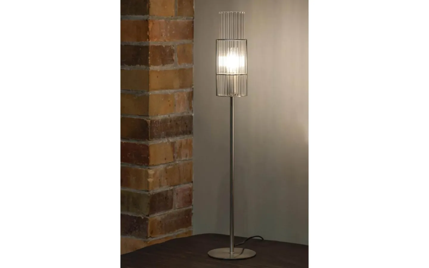 Markslojd Tubo Bordslampa 65cm Satin Nickel/Klar* Vardagsrum|Bordslampor