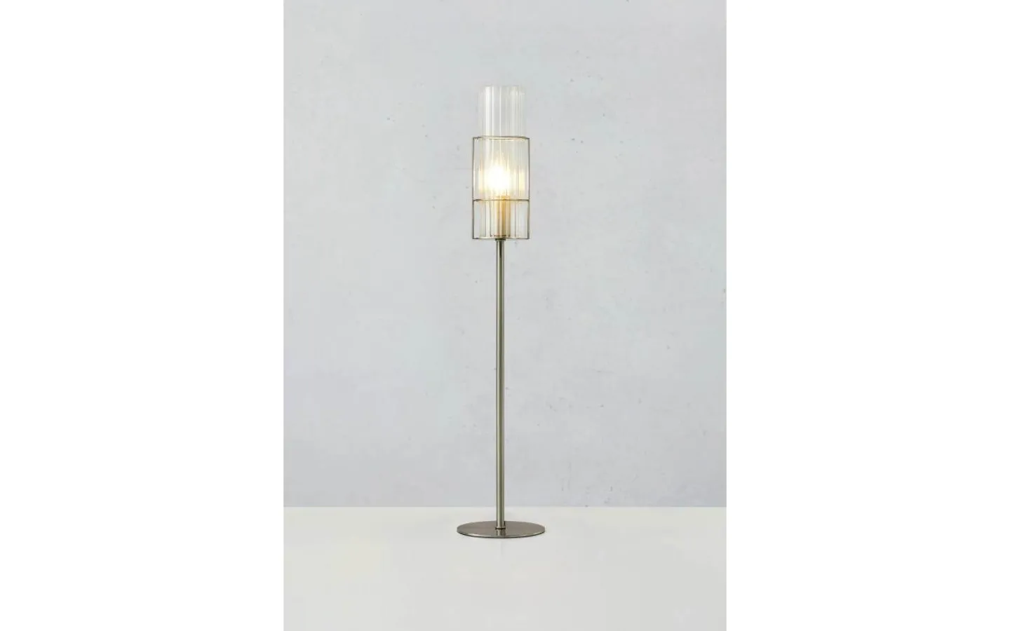 Markslojd Tubo Bordslampa 65cm Satin Nickel/Klar* Vardagsrum|Bordslampor