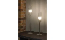 Vardagsrum|Bordslampor<Markslojd Tubo Bordslampa 50cm Satin Nickel/Klar