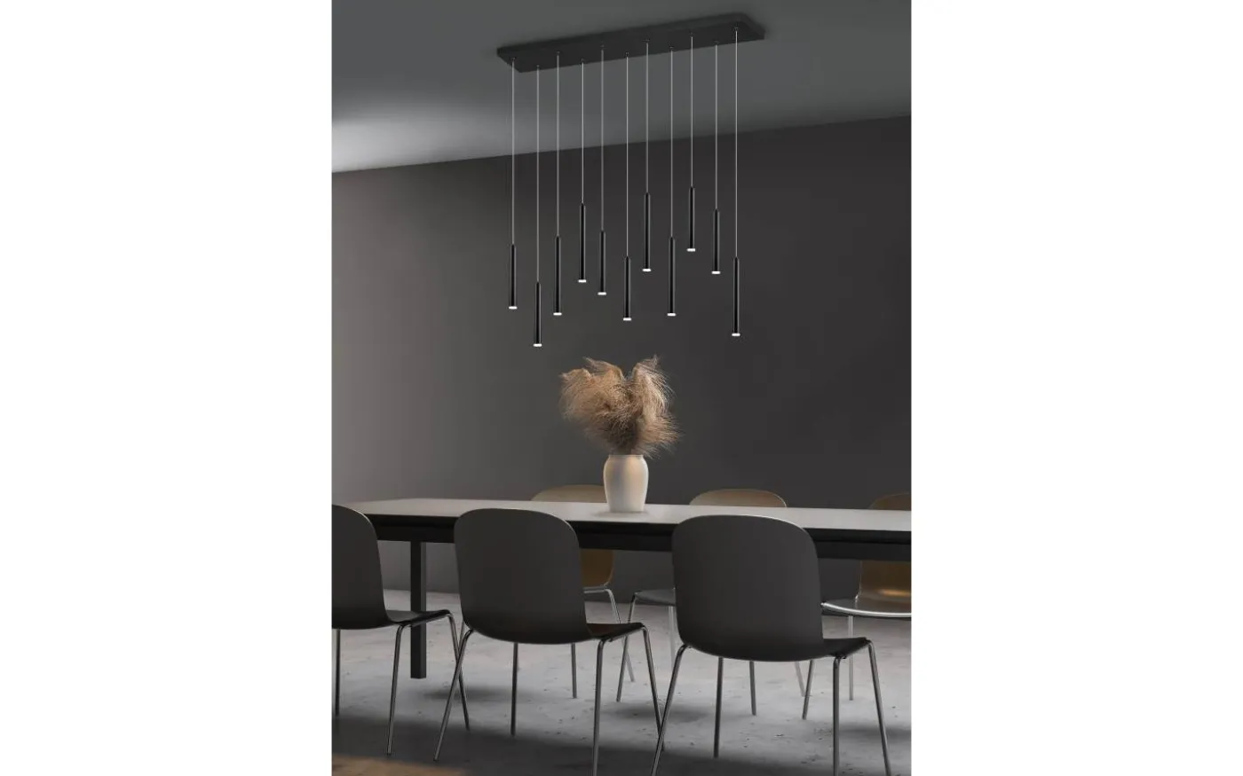 Tubular Takpendel LED 115cm mattsvart