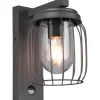 Trio Lighting Tuela Vägglampa E27 antracit rörelsesensor IP44* Vägglyktor|Vägglampor Utomhus