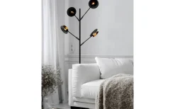 Golvlampor<By Rydens Turno Golvlampa 176cm Svart/Guld