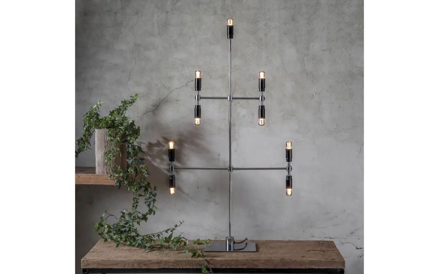 Visa Alla Adventsljusstakar|Adventsljusstakar 61-120 Cm<Star Trading Twice Adventsljusstake 91cm Krom