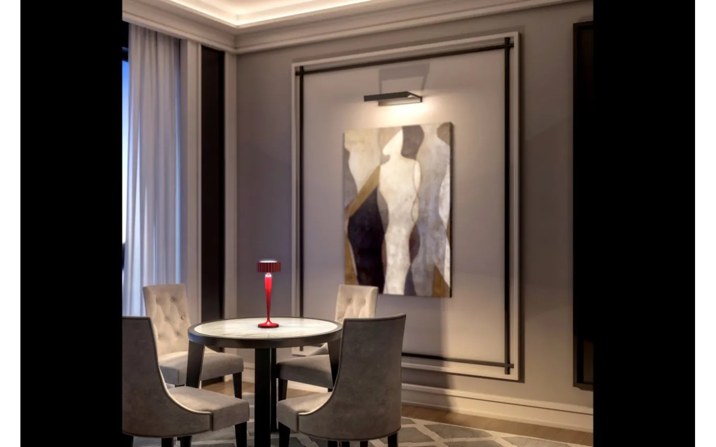 Twiggy Batterilampa 26cm 2700/3000K Röd IP54