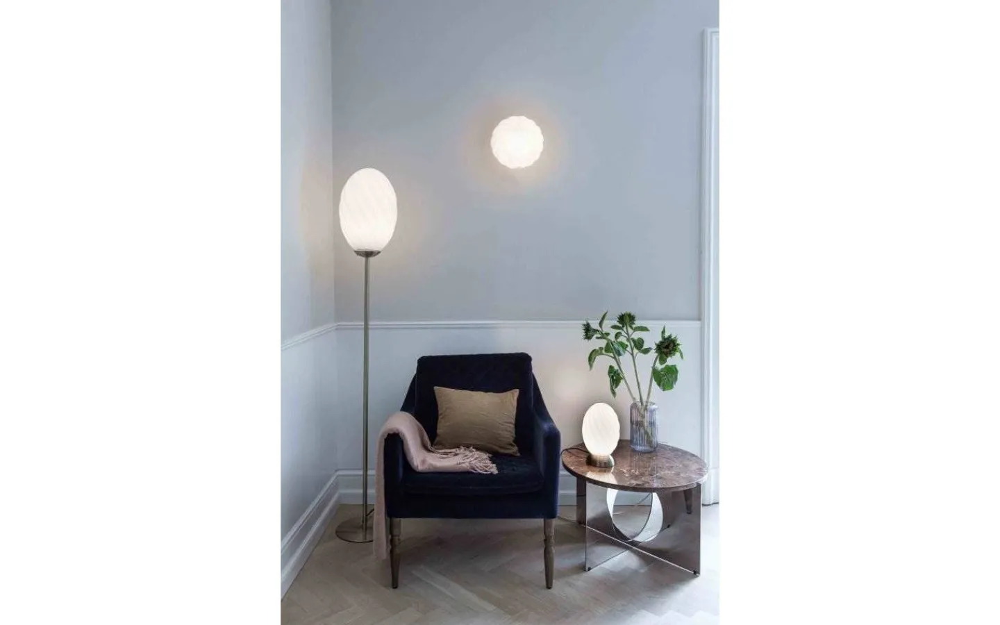 Halo Design Twist Golvlampa 145cm Mässing/Opal* Golvlampor