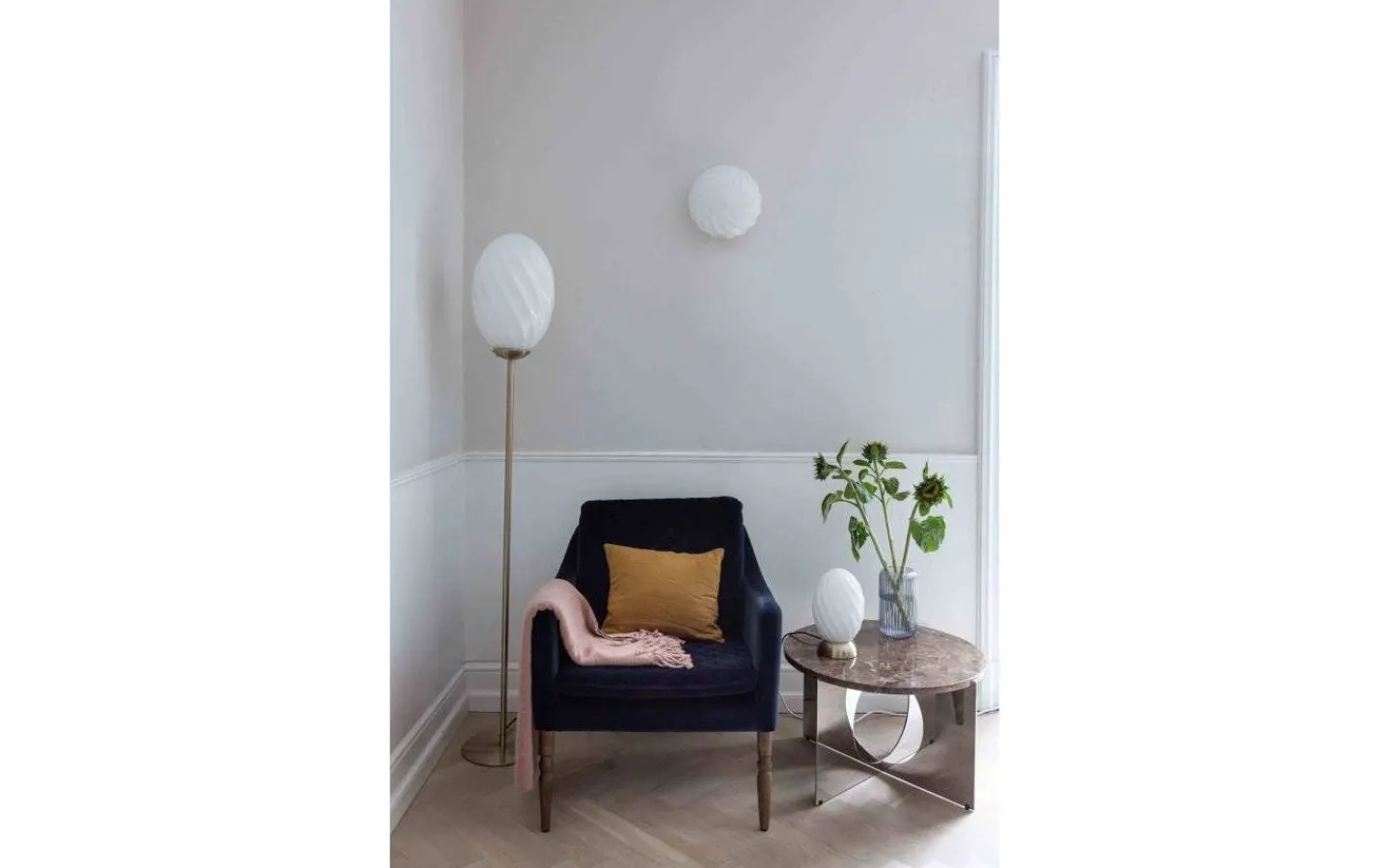 Halo Design Twist Golvlampa 145cm Mässing/Opal* Golvlampor