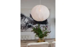 Sovrum|Vardagsrum<Hallbergs Twister Lampskärm 40cm Stretch Vit