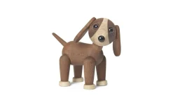 Twix Hund Trädekoration 11 cm Mahogny