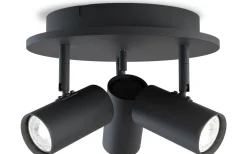 Runda Takspotlights|Takspot Med 3 Lampor<Belid Tyson Spotlight 3L 25cm Svart