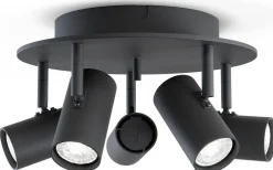 Runda Takspotlights|Takspot Med 3 Lampor<Belid Tyson Spotlight 5L 29cm Svart