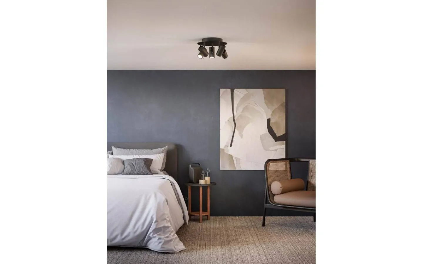 Runda Takspotlights|Takspot Med 3 Lampor<Belid Tyson Spotlight 5L 29cm Svart