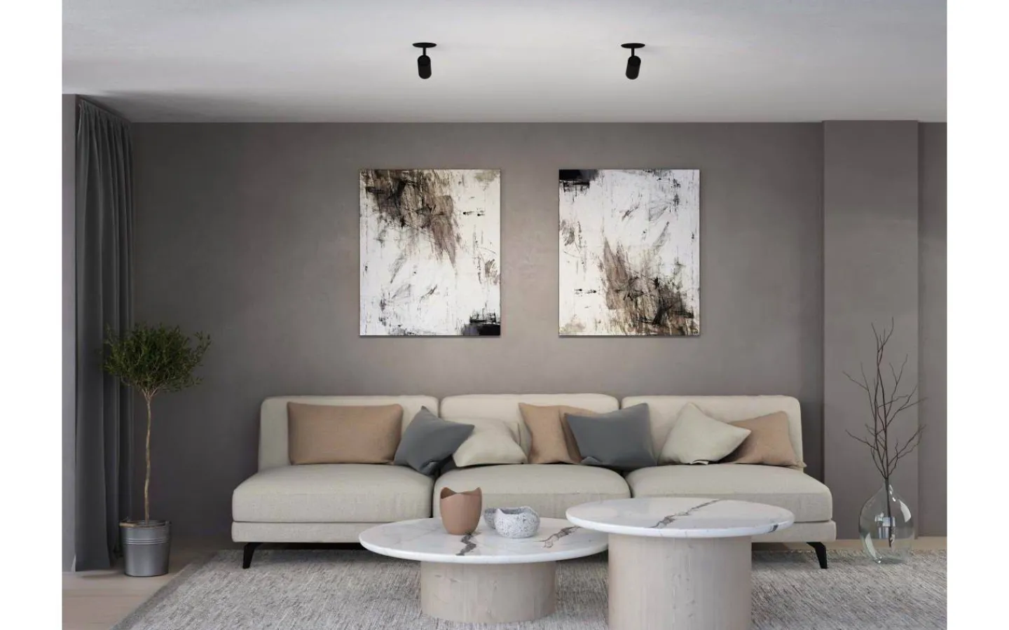 Takspot Med 1 Lampa<Belid Tyson Spotlight till Takdosa Svart