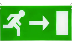 Underhängande piktogram med pil vänster eller höge