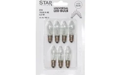 Universal LED E10 10-55V 3lm 2100K 7-Pack