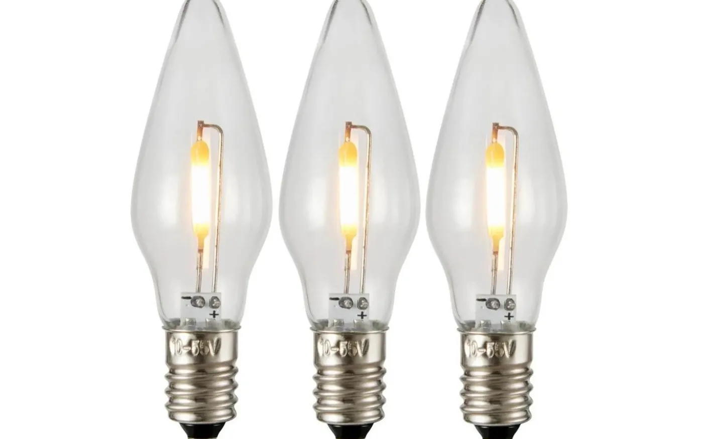 Universal LED Filament E10 10-55V 0,5W 3-pack