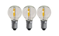E10 Led Jullampor|E10 Led Jullampor<Star Trading Universal LED Filament E10 23-55V 14lm 0,5W 1900K 3-Pack