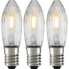 E10 Led Jullampor|E10 Led Jullampor<Markslojd Universal LED Filament E10 10-55V 0,5W 3-pack