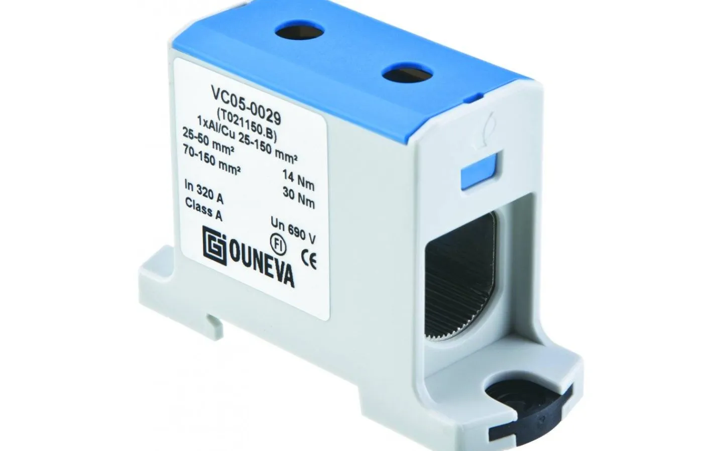 Malmbergs Universalplint, AL/CU, OTL, 25-150 mm², Blå* Normkomponenter