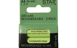 Uppladdningsbara AA-batteri 1,2V 600mAh Ni-MH 2-pack