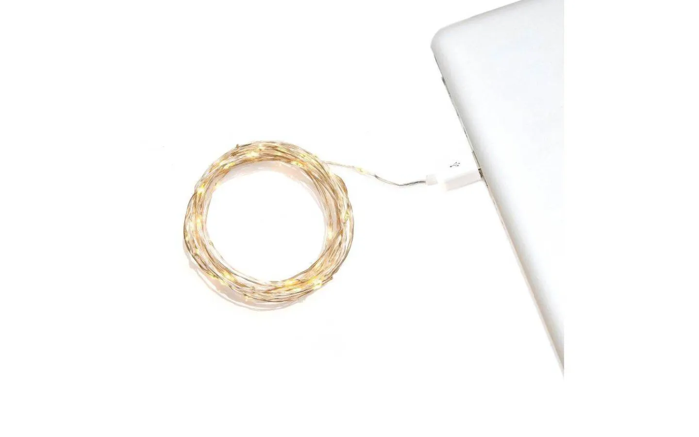 Julpynt Inomhus<Konstsmide USB Ljusslinga 4,95m Varmvit