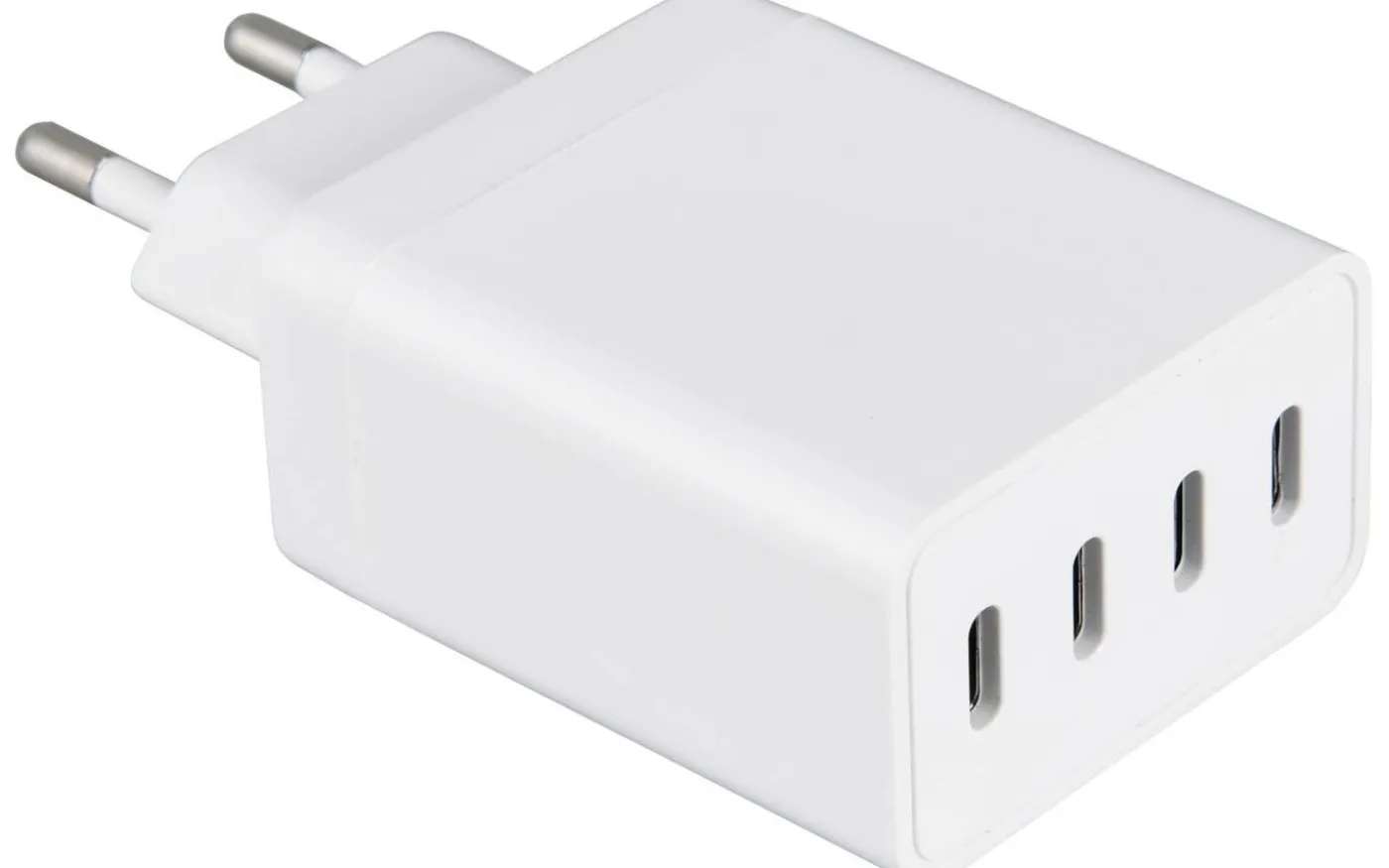 USB-C-laddare med fyra portar vit