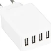 Powerbanks & Laddare<Reality USB-laddare med fyra portar vit