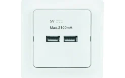 Strömställare/Vägguttag<Malmbergs USB-uttag GAMMA, 2-vägs USB