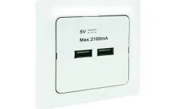 Strömställare/Vägguttag<Malmbergs USB-uttag GAMMA, 2-vägs USB