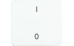 Strömställare/Vägguttag<Malmbergs Utbytesvippa 2-pol, 0-I utan lampa, Polarvit