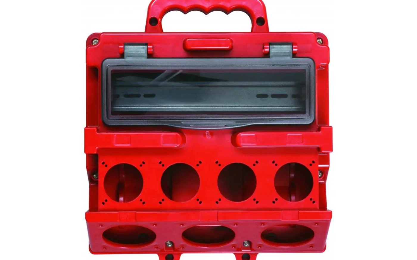 Uttagskapsling, röd, 12 moduler, IP44