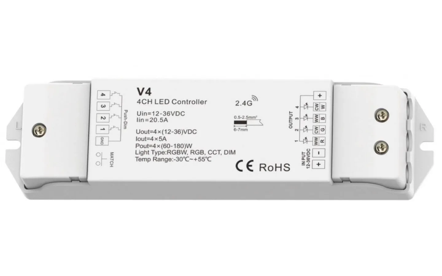 TeraLite LED V4 Mottagare (passar till R6,R7,R8,T21,T22,T24)* Dc Dimrar|Teralite Smarta Hem
