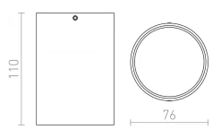 Rendl Vade R Takspotlight Vit/Svart GU10* Takspot Med 1 Lampa