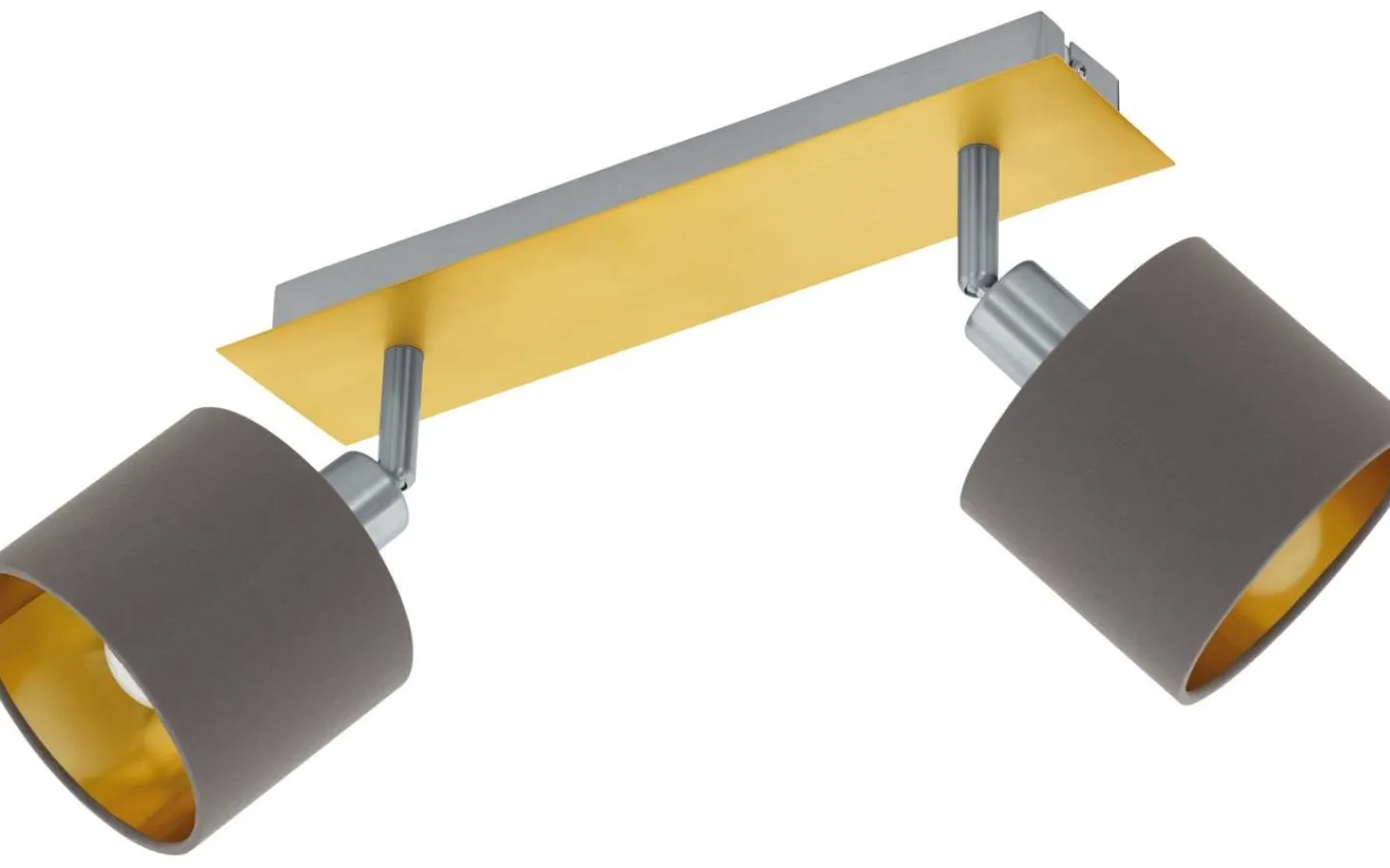 Avlånga Takspotlights|Takspot Med 2 Lampor<Eglo Valbiano Takspotlight 32cm Borstad mässing