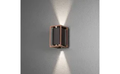 Konstsmide Vale Vägglampa LED Svart/Koppar IP44* Kustnära Belysning|Upp & Nedljus Lampor