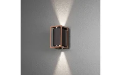 Konstsmide Vale Vägglampa LED Svart/Koppar IP44* Kustnära Belysning|Upp & Nedljus Lampor